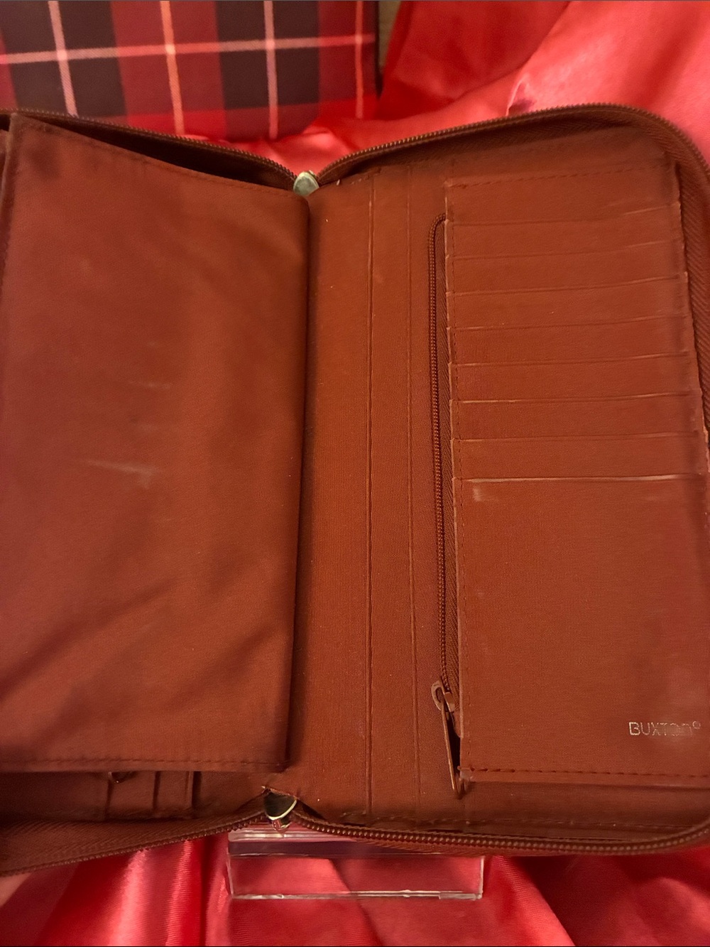 Buxton Brown Leather Zip Wallet- Vintage possibly 70’s or 80’s - Picture 6 of 7